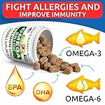 BARK&SPARK Omega 3 for Dogs - 180 Fish Oil Treats for Dog Shedding, Skin Allergy, Itch Relief, Hot Spots Treatment - Joint Health - Skin and Coat Supplement - EPA & DHA Fatty Acids - Salmon Oil - Image 4