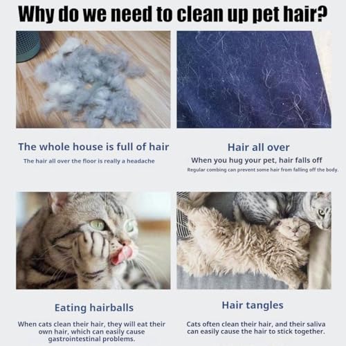 Image of Pet Brushes for Indoor Cats and Nail Clipper Set, Kitten Pet Dog Nail Trimmer (blue）