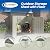 Suncast 34 Cu Ft Capacity Horizontal Outdoor Storage Shed for Garbage Cans, Garden Accessories, Backyard, and Patio Use, Vanilla