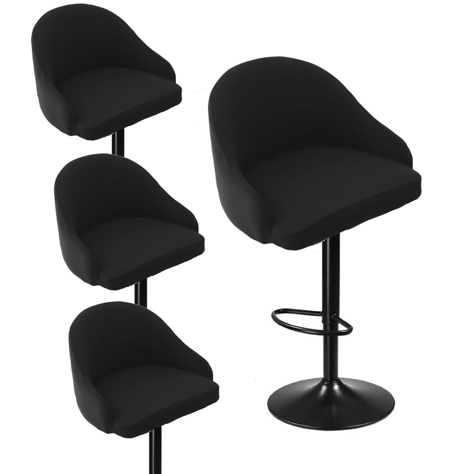 Housse de tabouret de bar avec petit dossier lavable pour protéger vos sièges