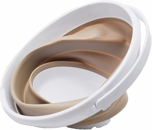 Miniatura 3 de SAMMART Cubo de plástico plegable de 10 L (2.6 galones), bañera redonda plegable, cubo de agua portátil para pesca, bote de agua para exteriores,