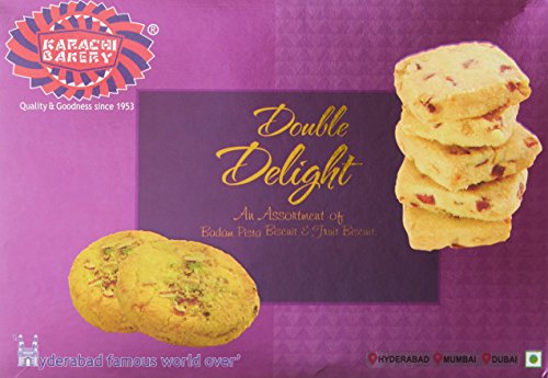 Image of Karachi Bakery Double Delight Fruit Biscuit with Badam and Pista, 400g