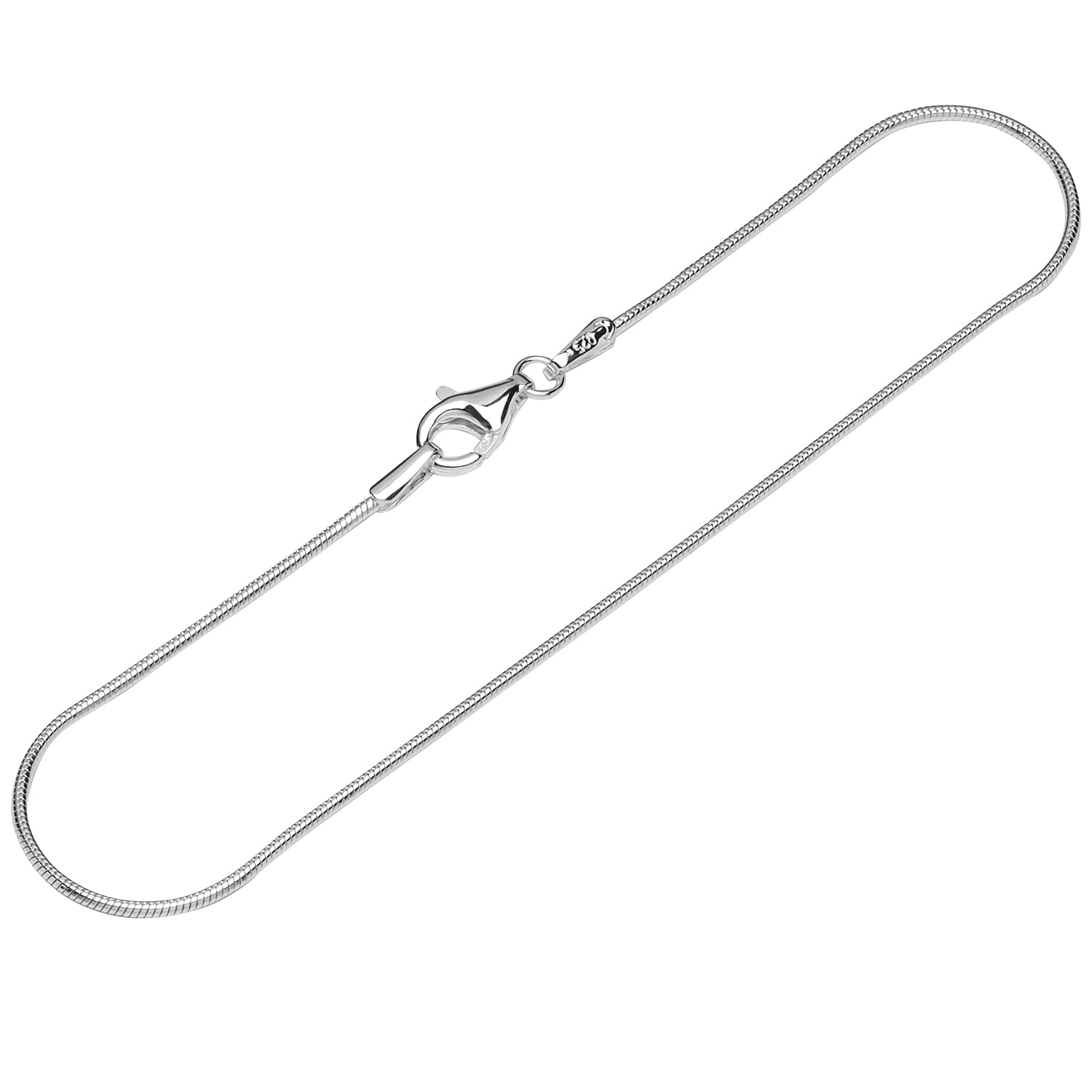 Bracciale NKlaus Argento 925 Catena Figaro - 19cm Con Maglie