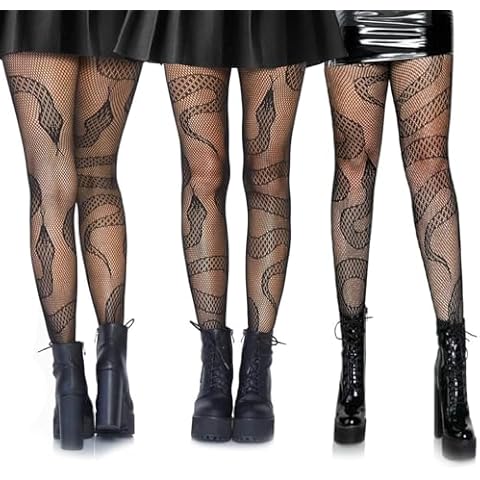 3 PCS Snake Pattern Fishnet Tights Cover