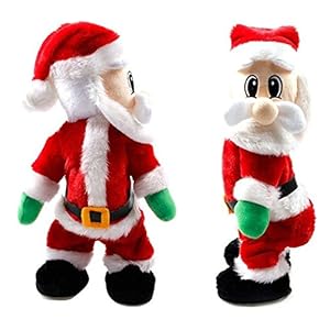 AISENO Christmas Ornaments Santa Claus Figure Twisted Hip Twerking Singing Electric Toys for Kids Xmas Decorations Wiggle Hip (Wiggle Hip)