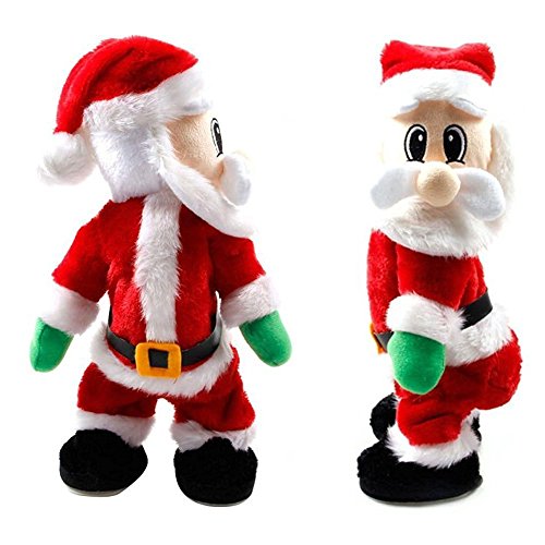 AISENO Christmas Ornaments Santa Claus Figure Twisted Hip Twerking Singing Electric Toys for Kids Xmas Decorations Wiggle Hip (Wiggle Hip)