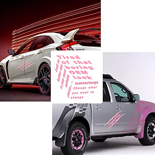 Iwannachange 2Pcs Monster Claw Marks Headlight Car Sticker Stripes Scratch Decal Vinyl For Sports Cars Suv Pickup Truck Window Motorcycles Ect(Pink) #TOP4