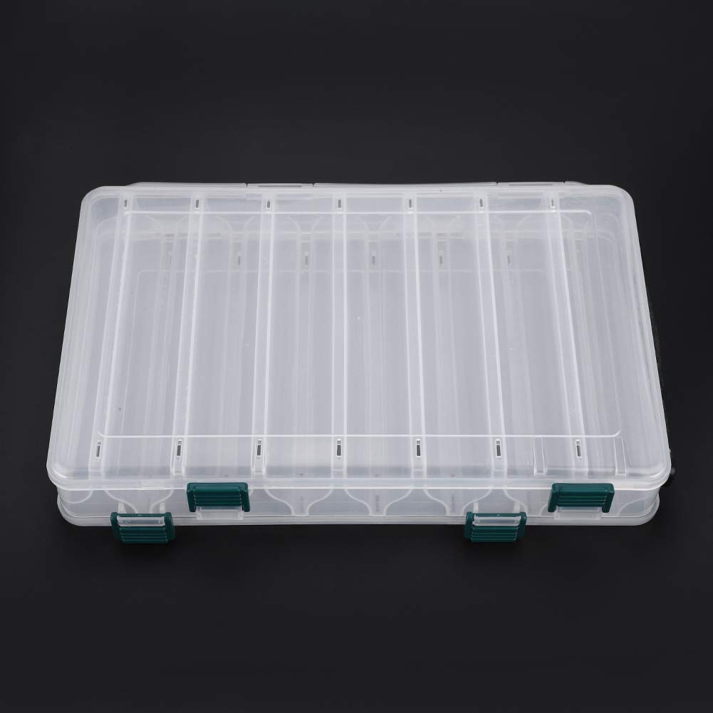 Durable Plastic Lure Storage Box 10/14 Slots Lightweight Accessory for Fishing Enthusiasts (14 squares)