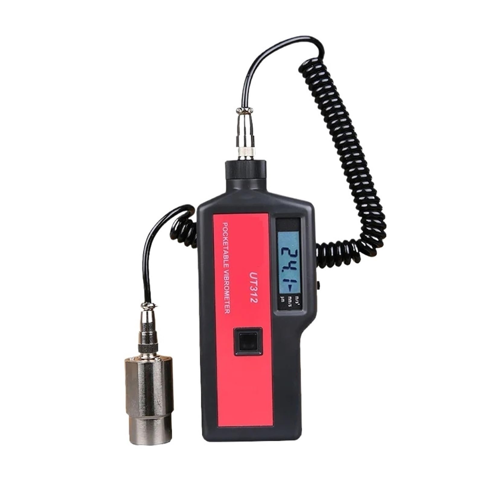 Vibrationsmesser, UT312 Tragbares Vibrationsmessgerät Hochempfindliche Sonde Vibrationsverschiebung Geschwindigkeitsbeschleunigungsmessung
