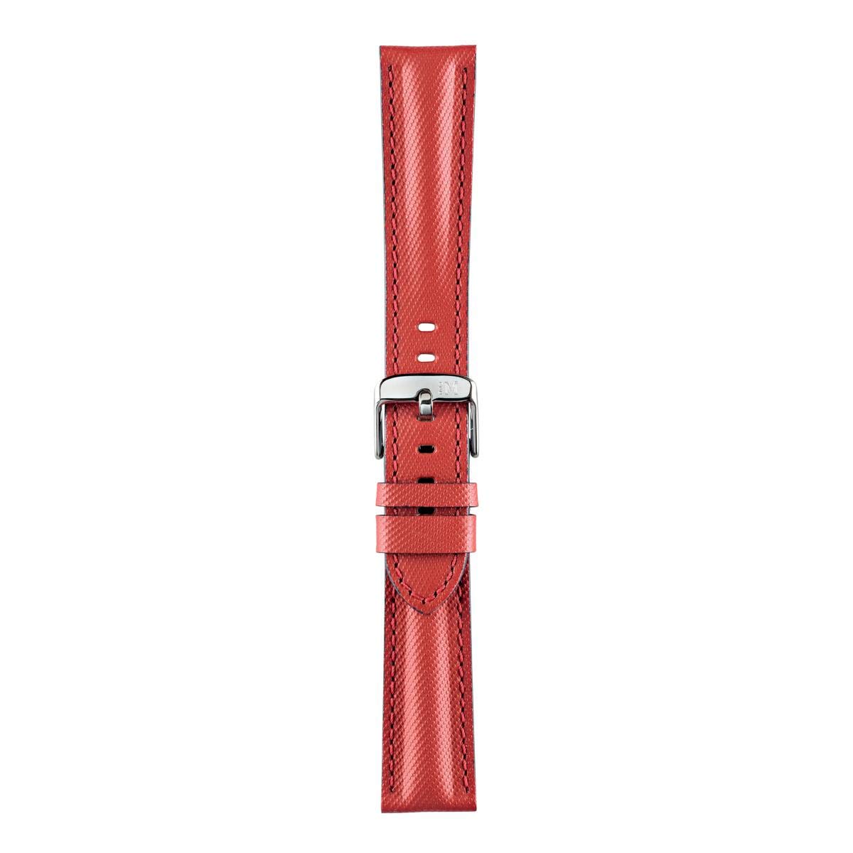 Morellato Bransoletka do zegarka, kolekcja sportowa, mod. Riding, z prawdziwej skóry, wodoodporna - A01X4749797 Taśma 18mm czerwony