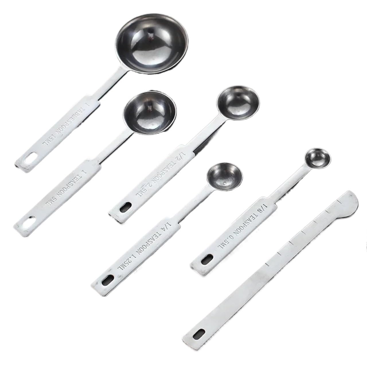 Messbecher, stapelbares Küchen-Messlöffel-Set | Set aus Messbechern und Löffeln aus Edelstahl