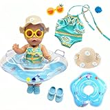 【Pflegeleicht & langlebig】Die Kleidung ist weich, angenehm zu tragen und waschbar.Der Schwimmring ist in der Größe aufgerüstet, mit einem Außendurchmesser von 37 cm und einem Innendurchmesser von etwa 10 cm.