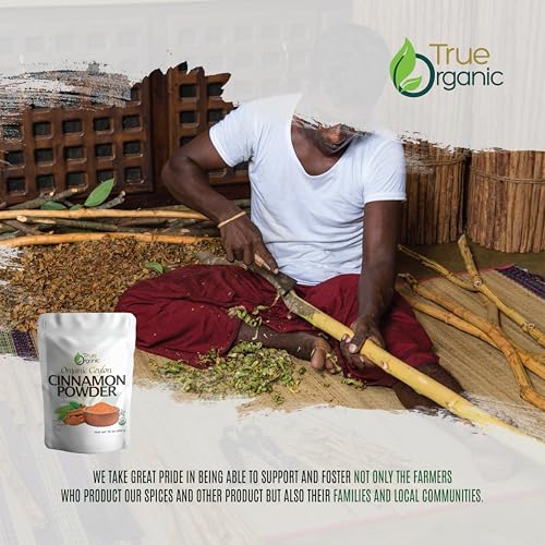True Organic Ceylon Cinnamon Powder, Organic Ground Cinnamon, 3.5 ounces, USDA Organic & Kosher Certified, Non-GMO, Fresh, Pure Ceylon Premium Quality