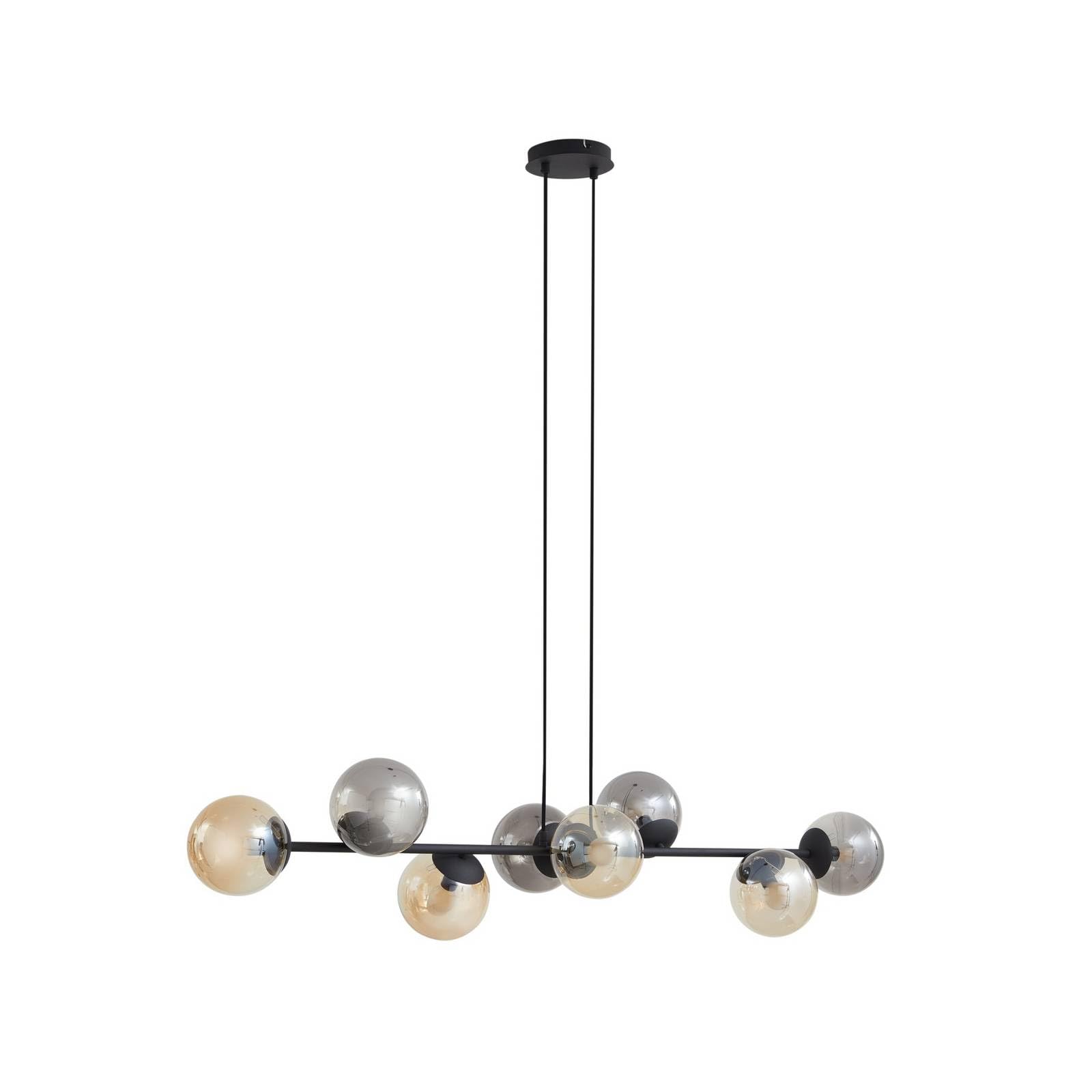 Lindby Ceiling Light Isamer dimmable (Modern) in Black Made of Metal for e.g. Living Room & Dining (8 Light Sources, E14) from Pendant Lighting lamp Hanging Ceiling