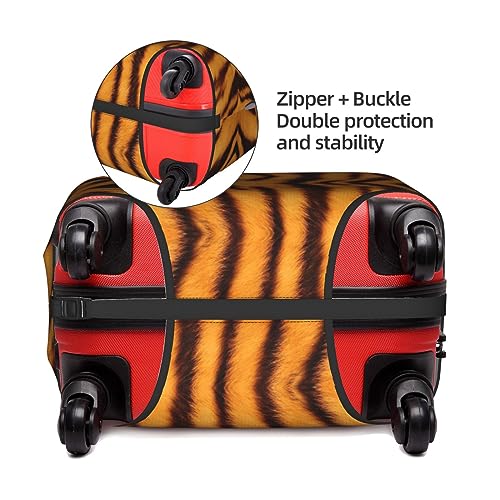 Tiger Striped Pattern Print Decorative Washable Luggage Cover Personalized Anti Scratch Suitcase Protector4