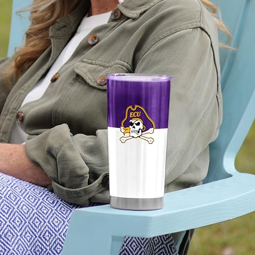 Image of Logo Brands 20 oz Powder Coat Tumbler- Insulated Tumbler with Lid for Water, Iced Tea or Coffee, Smoothie and More