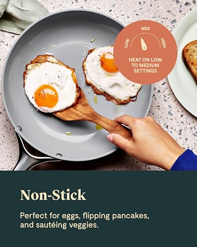 image for Caraway Nonstick Ceramic Frying Pan With Glass Lid (2.7 qt, 10.5