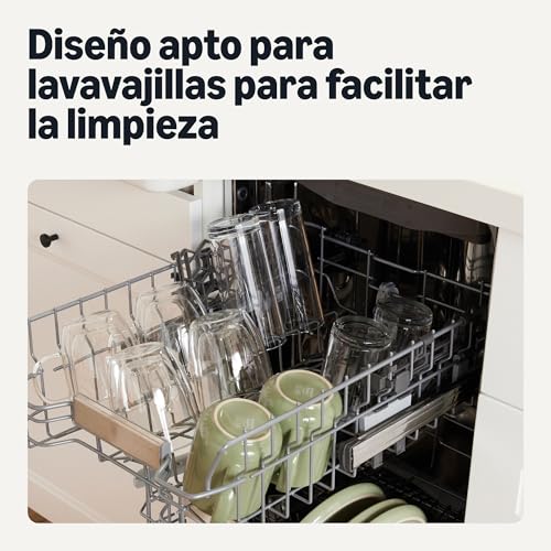 Miniatura 5 de Amazon Basics Tazas De Café De Cristal De Doble Pared, Juego De 4 Piezas, 341ml, Aptas Para Lavavajillas