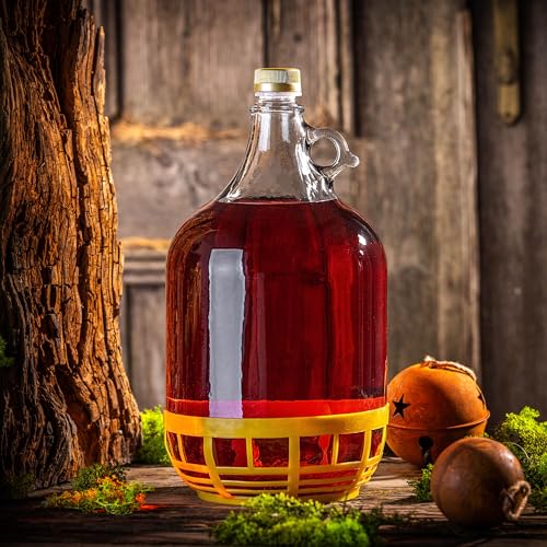 Miniatura 2 de Kadax Globo De Cristal Para Vino 5l, Boca Estrecha, Galón, Recipiente De Fermentación, Botella, Botella De Cristal, Globo De Fermentación, Globo De Fermentación Tapón De Rosca