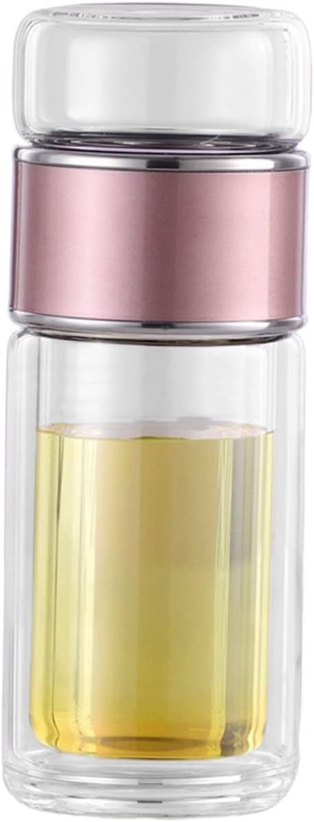 Glass Tea Infuser Bottle with Strainer Lid Leak Design for Loose Leaf Tea Portable Water Infuser for Travel Home Use and