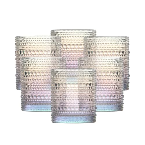 Comparison: Best Jupiter Hobnail Double Old Fashioned Glasses 5 Fortessa Jupiter Beaded Hobnail Glass, 10 Ounce Double Old Fashioned (Set of 6), Iridescent