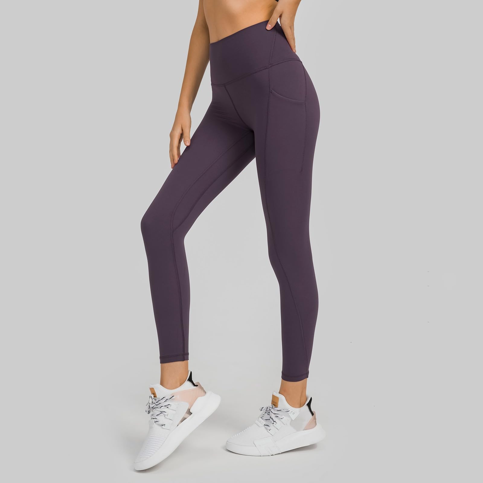 Generico Leggins Sportivi Donna Completo Pilates Leggings Lunghi Pantaloni 3/4 Scrunch Palestra Yoga Vita Alta Senza Cuciture Cotone Pantalone