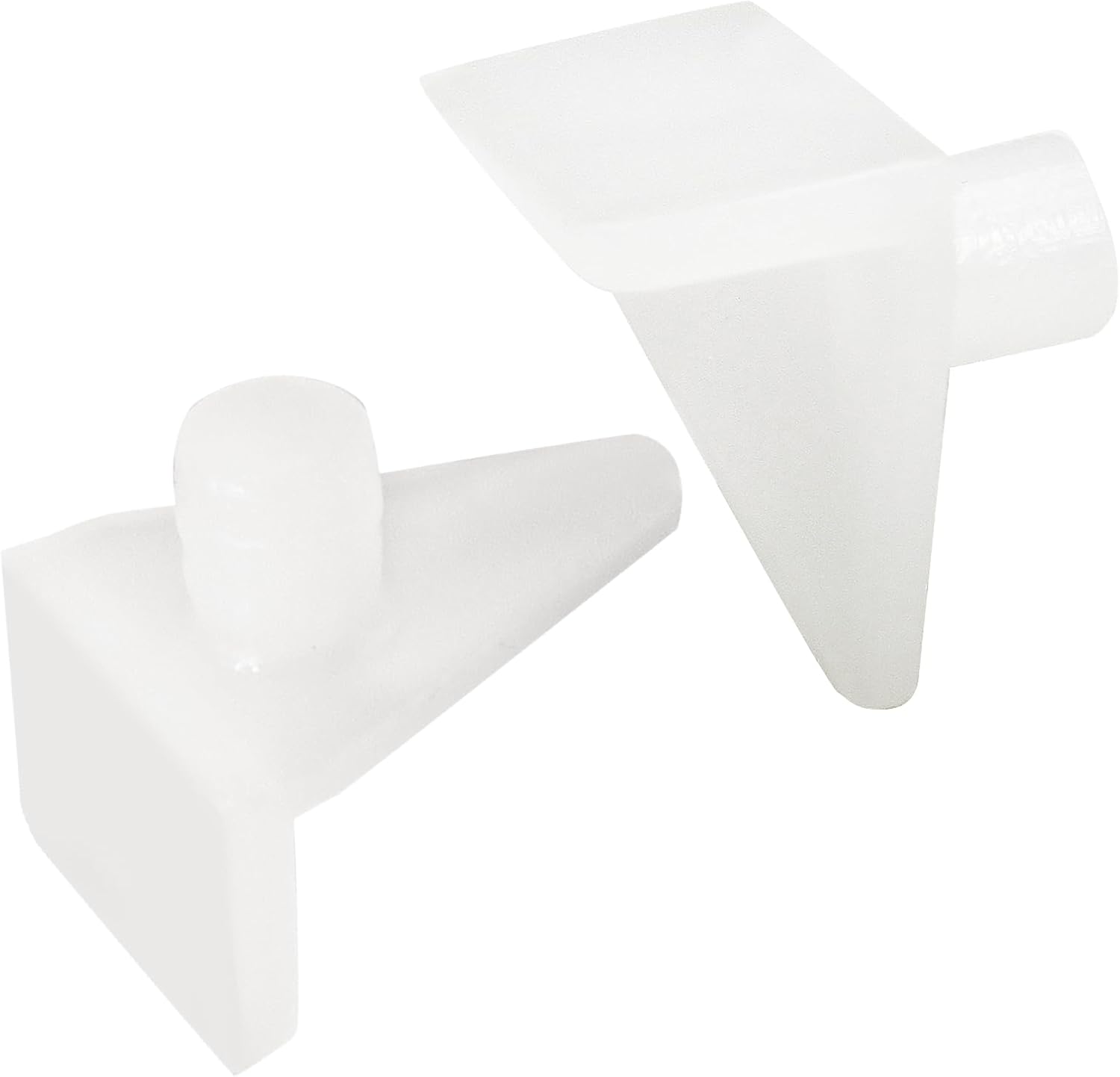 Hordion 60PCS Plastic Shelf Pegs, 5mm Shelf Support Pins Cabinet Shelf Clips, White Shelf Bracket Pegs for Bookcase Cabinets Closet