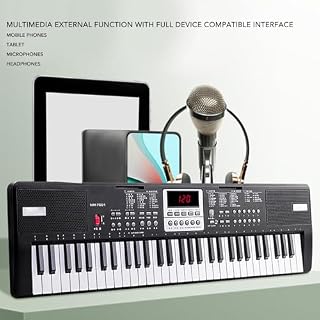 Clavier électrique Professionnel à 61 Touches, Piano Numérique en Plastique Portable avec Microphone, Câble Audio, Pupitre, Piano électrique pour Débutant - Les Beatles, Paul McCartney, John Lennon, RIngo Starr, George Harrison Clavier électrique Professionnel à 61 Touches, Piano Numérique en Plastique Portable avec Microphone, Câble Audio, Pupitre, Piano électrique pour Débutant – Image 7