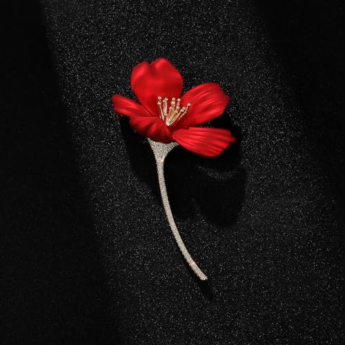 Image of Red Rose Flower Brooches and Pins for Women Costume Jewelry Brooch Pins Broches Jewelry for Women Elegant Lady Pin