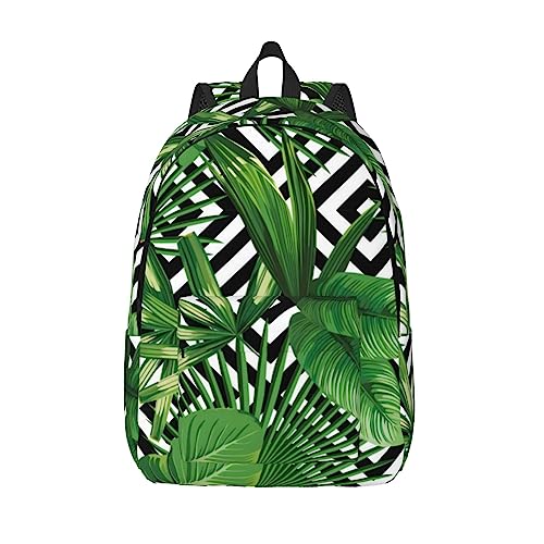 Sac à dos léger palmier tropical imprimé feuilles vertes durables