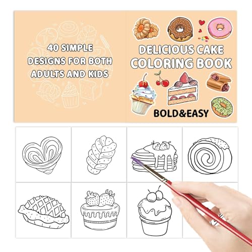 かわいい食べ物の塗り絵、食べ物とスナックの塗り絵