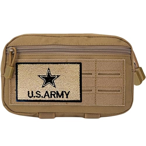 GearHill Tactical Admin Pouch, Molle Utility Pouch, Premium Quality Nylon 1000d Materials Tactical Vest Pouch, Multi-Purpose EDC Pouch Organizer (Brown)