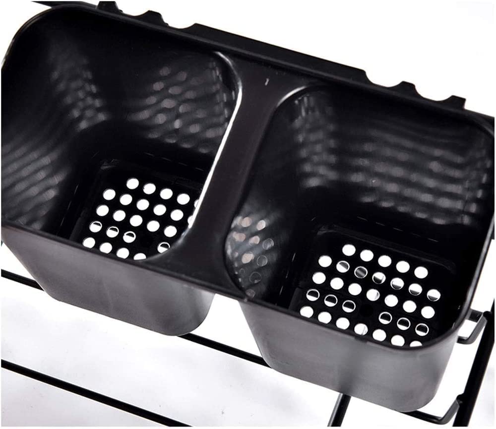Geschirrabtropfg Abtropfgestell Abtropfständer Abtropfgestell-Set 2-stöckiges Abtropfgestell Aus Stahl, Abtropfgestell, Abtropfgestell, Besteckkorb Aus Metall Geschirrablage Abtropfkorb Geschirrabtrop