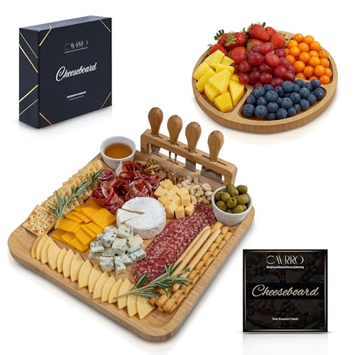 15 Best Charcuterie Boards for Every Occasion — Stylish, Functional, and Ready to Impress 19 Cavrro Charcuterie Board Set – Bamboo Cheese Platter with Knives,