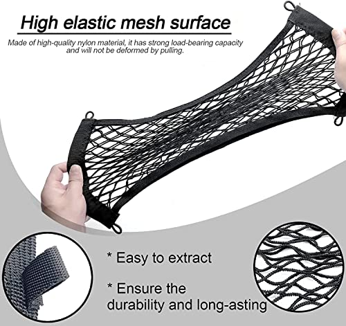 Trnoi Car Cargo Net 1 Pack,Universal Mesh Cargo Net For Car Trunk Storage,Truck Bed Net For Trunk Organizers And Storage,Mesh Storage Net, For Suv/Truck/Pickup（25X45Cm/9.8"X17.7",Black #TOP2