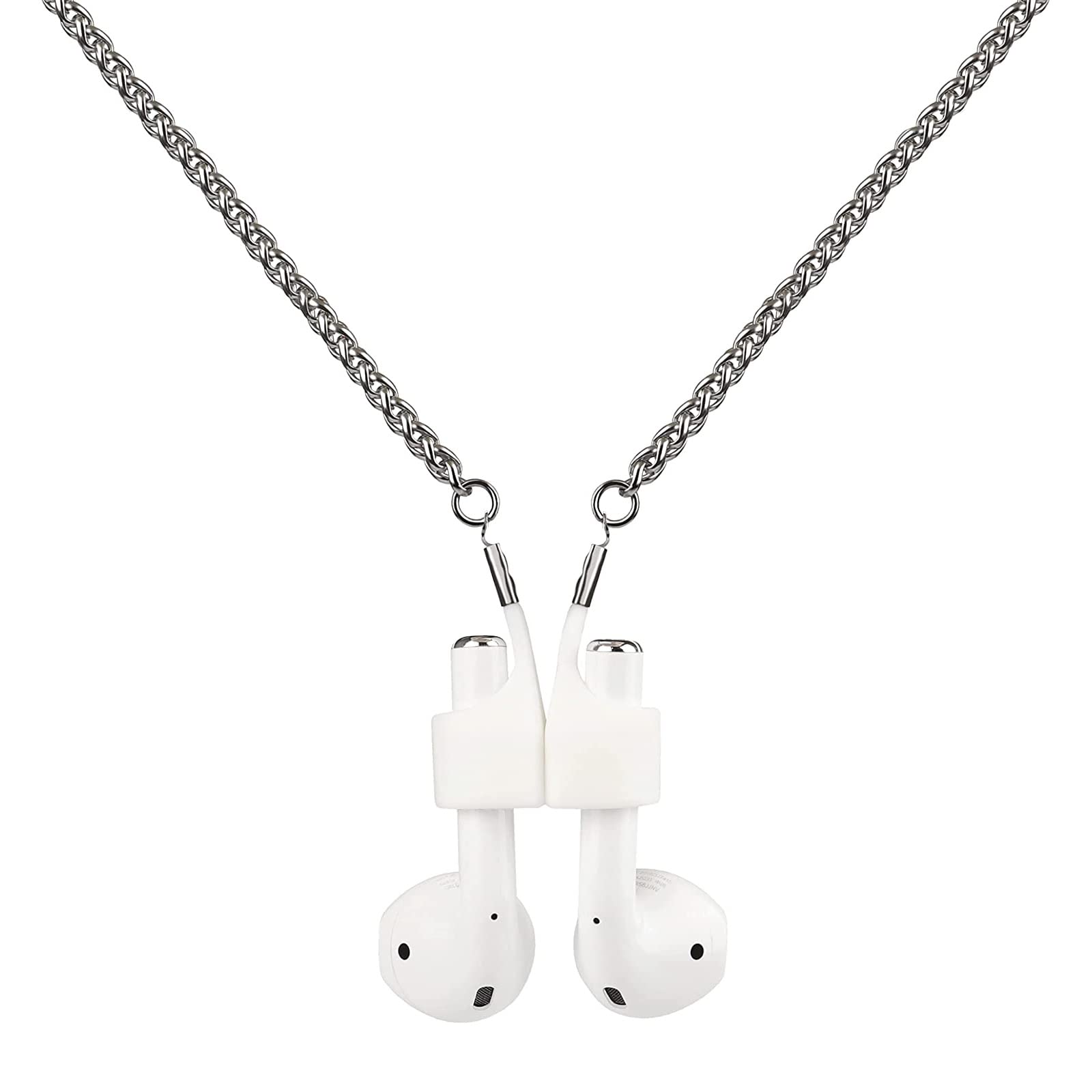 Earphone Strap Magnetic Strong Cord Anti-Lost Sports String - Outdoor Sport Accessories for Airpods PRO 3/2/1 (Silver)