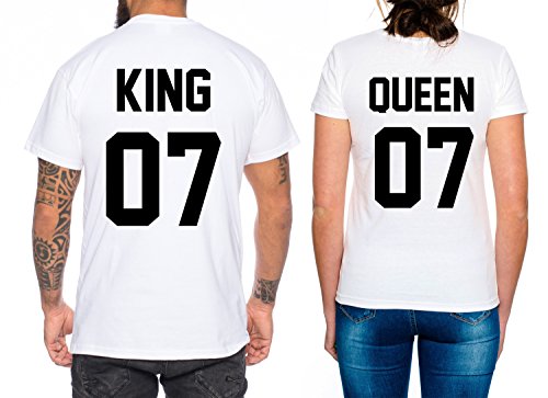 Partner Look Pärchen T-Shirt Set King Queen...
