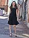 Arshiner Girls Dress Summer Ruffle Sleeve Mesh A Line Casual Party Dresses with Pockets 6-13 Years Black