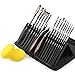 Produktbild Pinselset-Malen, Pinsel-Set 19 Stück, Spachtel und Schwämmen, Perfekt für Anfänger, Kinder und Gemälde Liebhaber, Acryl, Aquarell, Modellbau (schwarz& Silber)