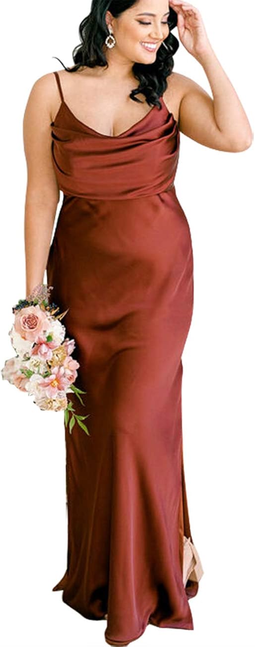 Women's Boho Satin Bridesmaid Dresses Long Cowl New Zealand | Ubuy