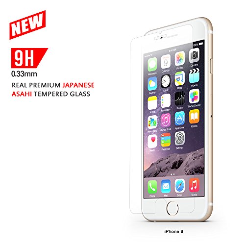 iPhone 6 (4.7) Tempered Ballistic Glass Screen Protector, Premium HD Clear, 0.33mm Ultra Thin, 9H Hardness, Anti Scratch, 2.5D Rounded Edges, Shatterproof, Oleophobic Coating, Anti Fingerprint, High Sensitivity, Bubble Free, 99% Clarity, Maximise Your Resale Value And Protect Your Screen.