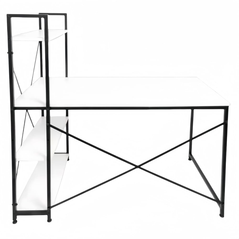Amazon | Kirnuoデスク パソコンデスク 幅120×奥行60cm ラック付き