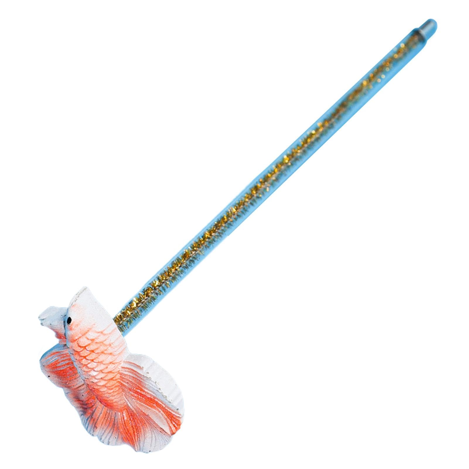 Uitseld Fish Tank Stick Toys - Simulation Betta Training Wand Toy,Beautifully Designed Fish Tank Accessories for Small Fish Tanks and Aquariums