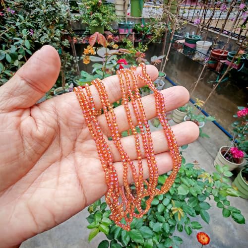 Image of 2mm Rondelle Glass Beads for Jewelry Making, Faceted Briolette Crytal Spacer Beads for Bracelet Necklace Earring, Golden Rose 1200pcs