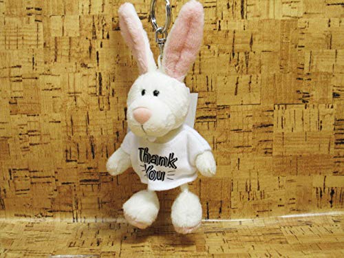Porte-clés Lapin NICI Thank You peluche 10 cm avec t-shirt