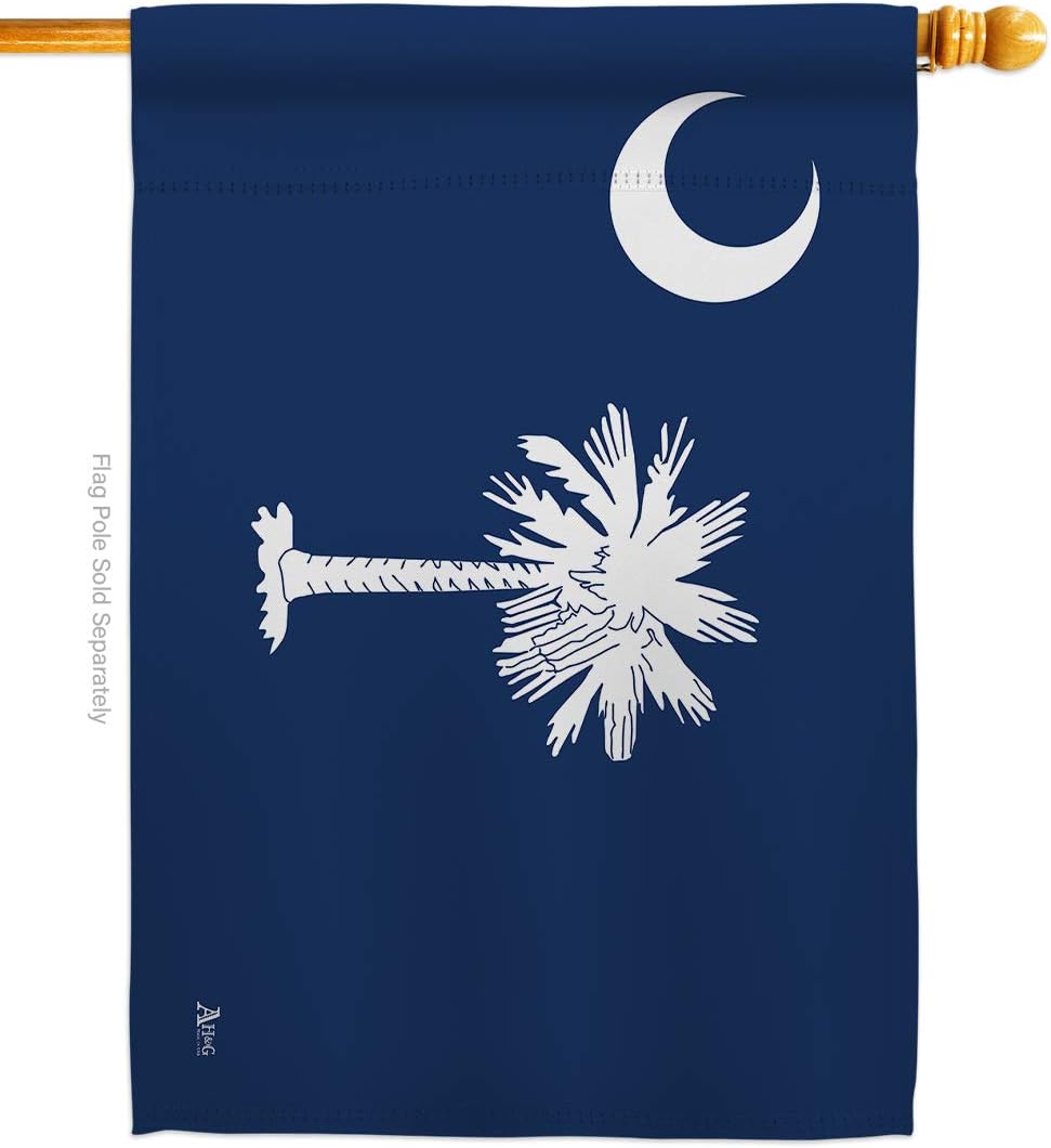 South Carolina House Flag Americana States USA American Territories Republic Country Particular Area Small Decorative Gift Yard Banner Made In 28 X 40