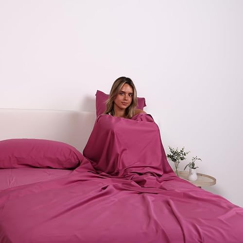 Miniatura 10 de THE LAD COLLECTIVE Juego de ropa de cama 2.0, cómodo, suave y fácil de usar, juego de sábanas de algodón de 4 piezas, tamaño individual XL, Mossman