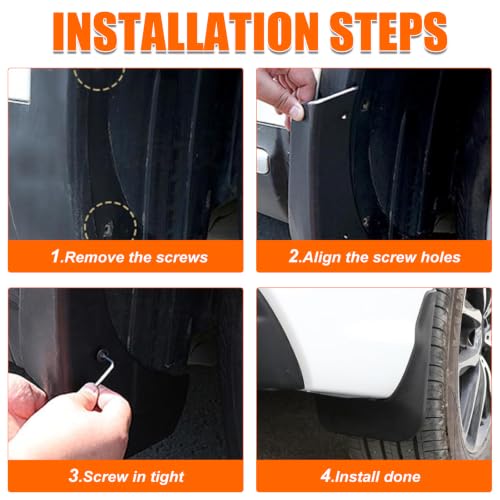 Image of Mud Flaps Splash Guards for 2023 2024 2025 2026 Toyota Prius, Durable ABS Mud Guards, Protects Against Mud, Rocks, and Debris (4PCS)