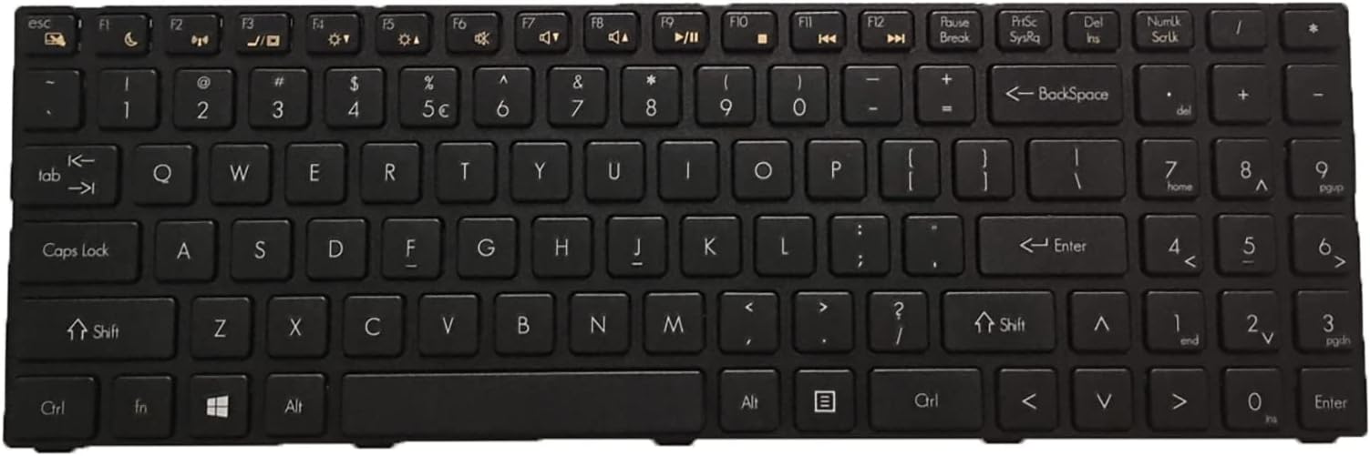 Ranuw For DNS TWC K580S K580N TWH K580C AETWC700010 Keyboard Black US English Keyboard With Frame Notebook Accessories Us Keyboard Replacement