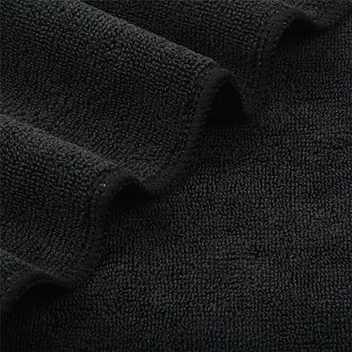 Serviette microfibre noire de coiffure de beauté et spa haute résistance - 7